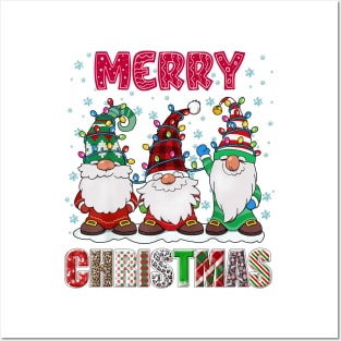 Merry Christmas Gnome Family Funny Xmas Tree Women Men Kids Posters and Art